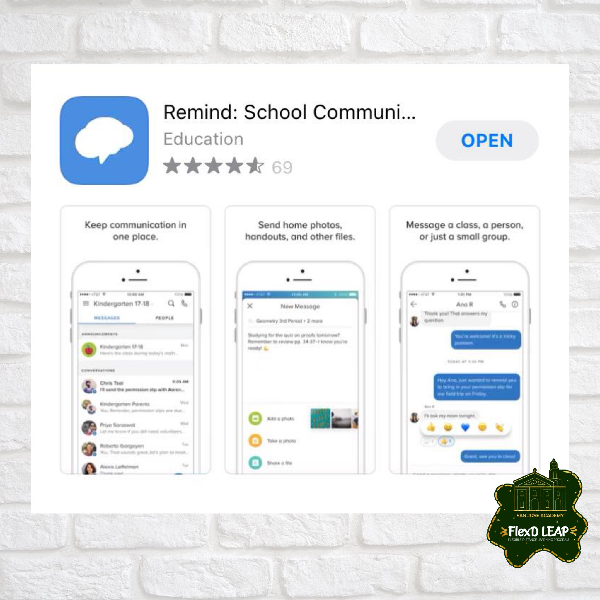 Remind App Josenians